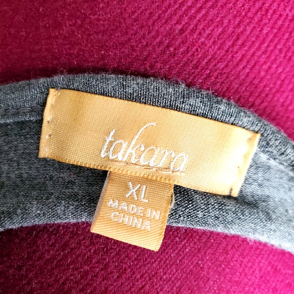 21) TAKARA Open-Back Dorman Sleeve Beaded Collar Lightweight Sz. XL - Picture 5 of 6